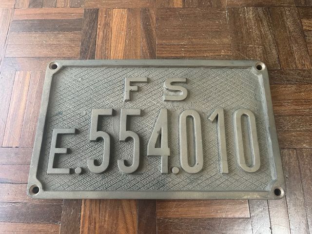 Targa Locomotiva elettrica FS E.554