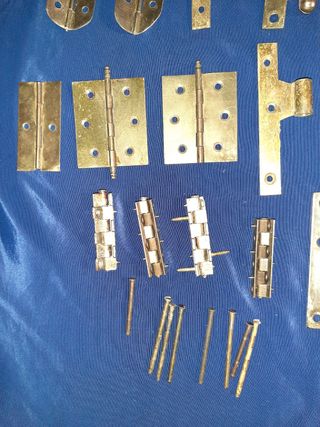 Bisagras pernios cierre laton antiguos