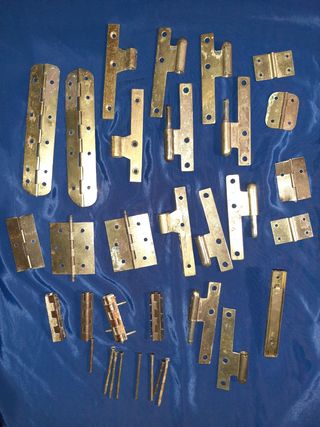Bisagras pernios cierre laton antiguos
