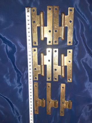 Bisagras pernios cierre laton antiguos