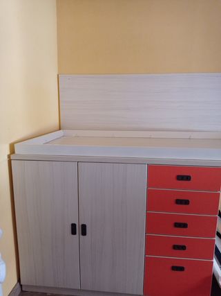 Mueble tren con 2 camas (1 plegable)