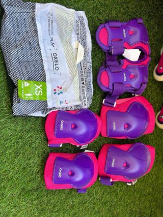 Patines en linea, protecciones y casco