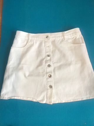 Falda vaquera blanca. 36/38