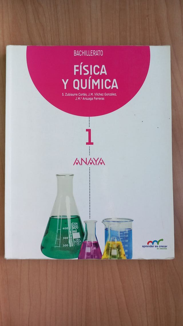 Libro Física y Química 1 bachillerato Anaya