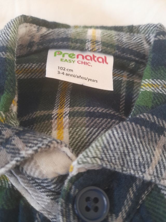 Camisa franela niño prenatal 102cm