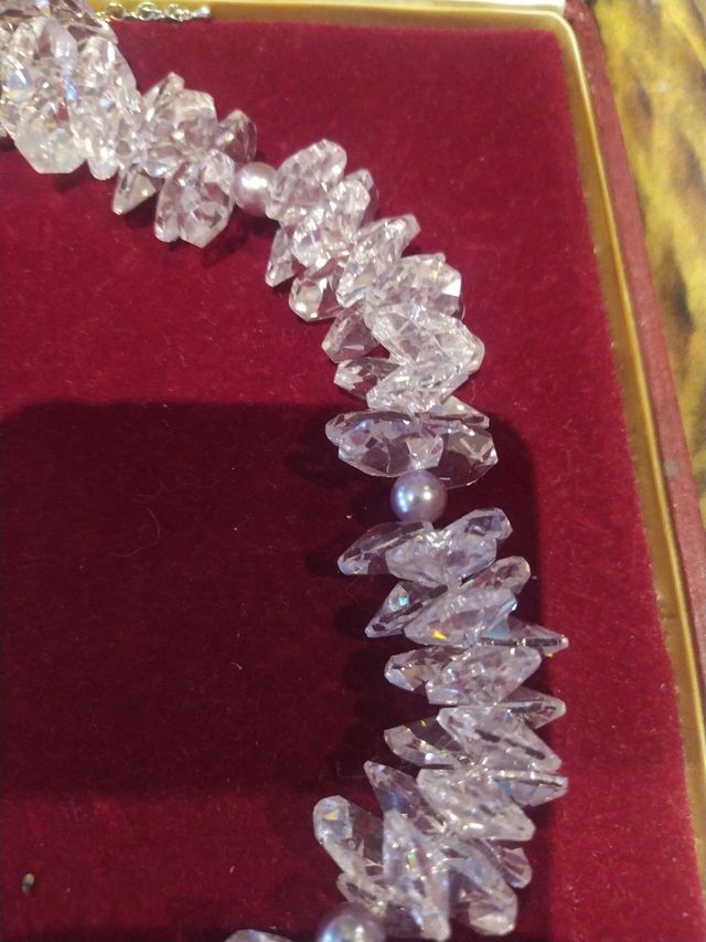 Collar de cristal Swarovski rosa