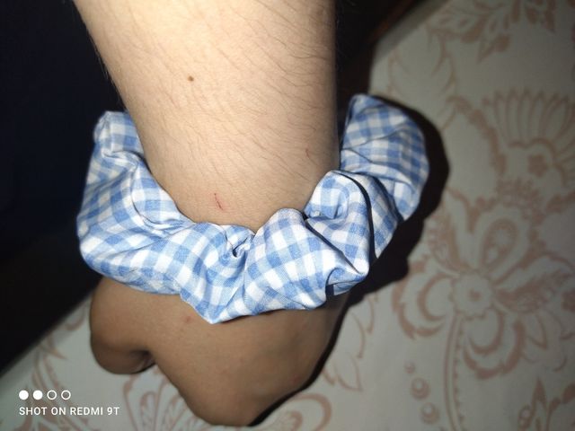 Scrunchies capelli  quadretti Vichy 
