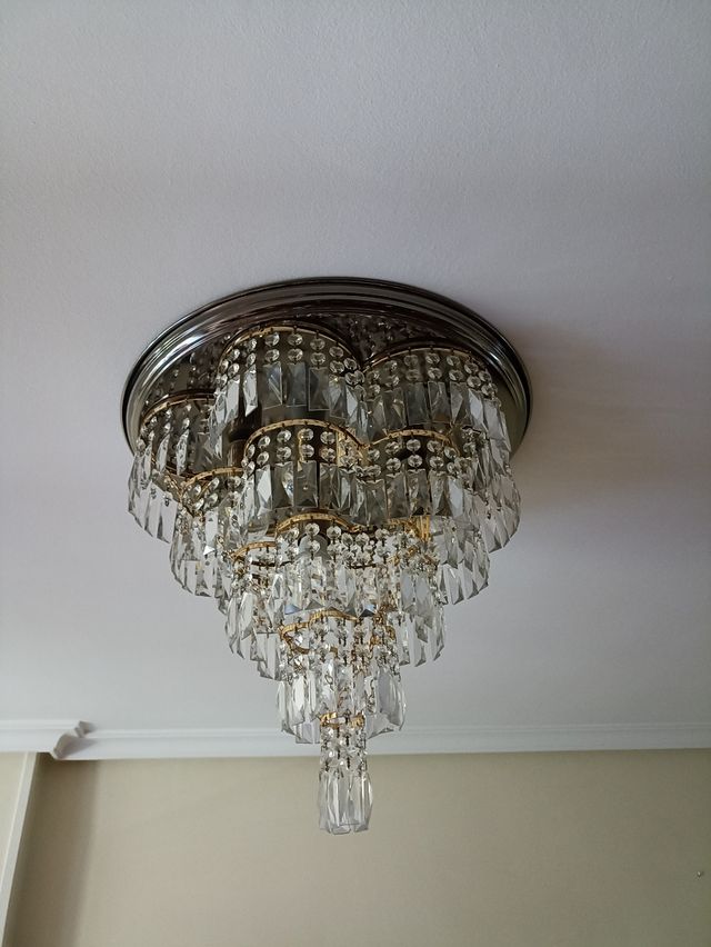 Lampara de cristales vintage