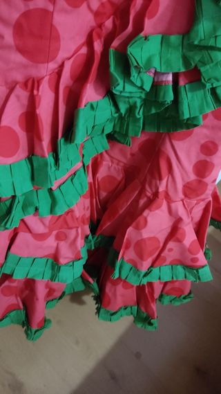 Traje gitana lunares multicolor talla 5