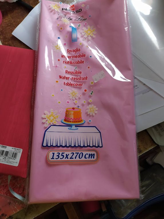 tovaglia impermeabile riutilizzabile 135 x 270cm