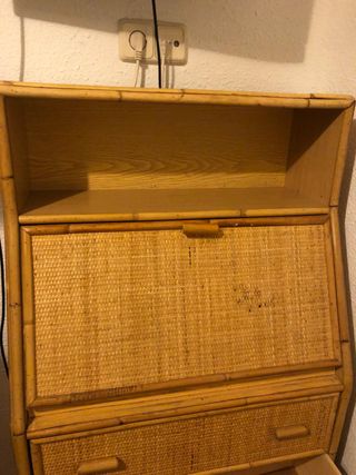 Secreter ratán, 4 cajones amplios