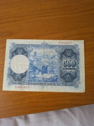Billete 500 pesetas año 1954