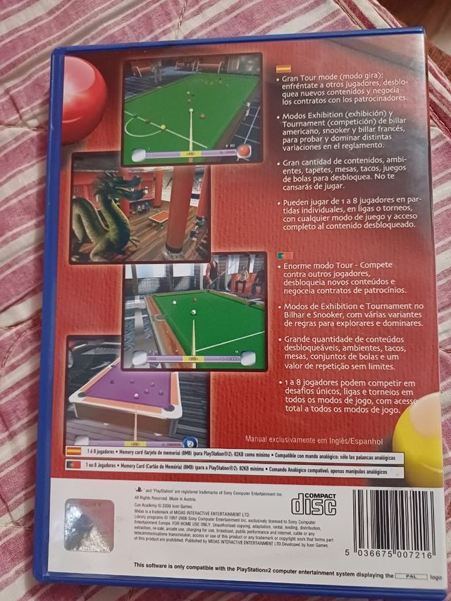 Juego Academy Billar PS2