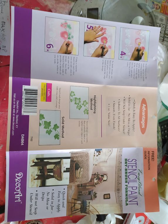 4 barattoli colori a scelta stencil paint pittura