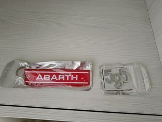 Logo tessuto badge Abarth + logo 595 met
