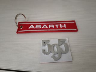 Logo tessuto badge Abarth + logo 595 met