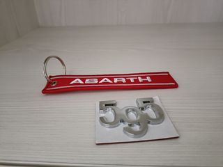 Logo tessuto badge Abarth + logo 595 met
