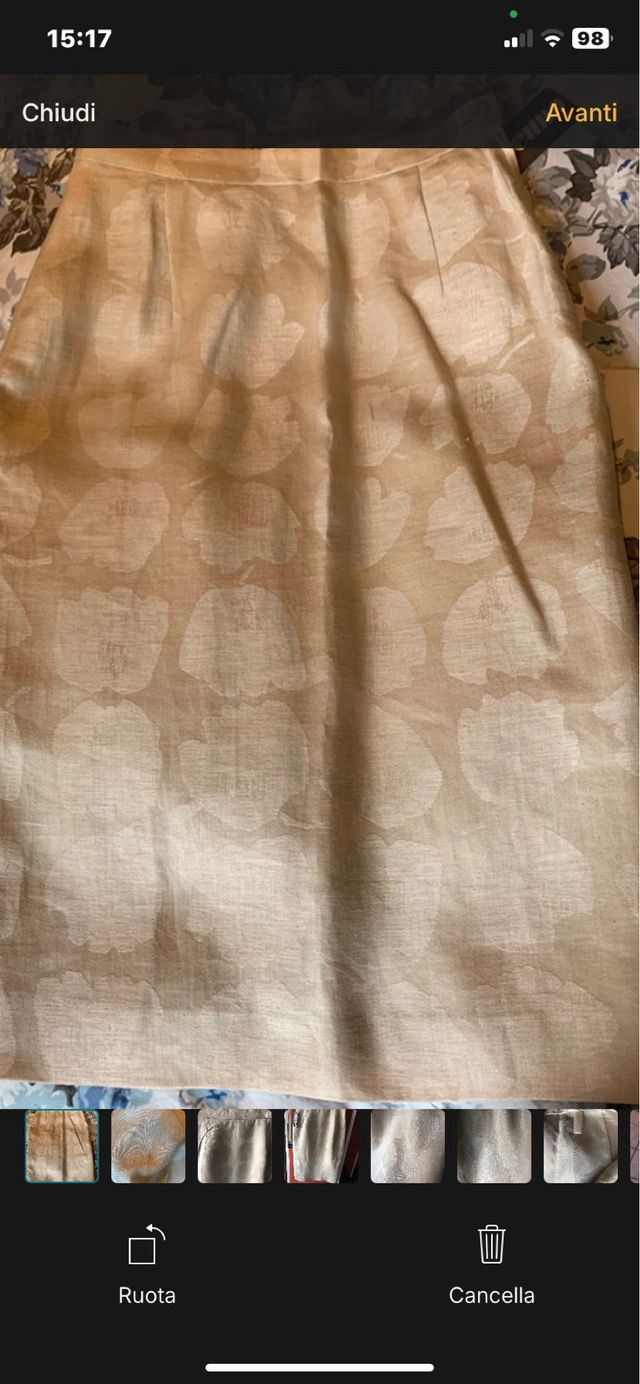 Gonna alta classe puro lino italiano ERREUNO 40