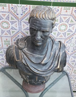 Busto romano terracota Julio César