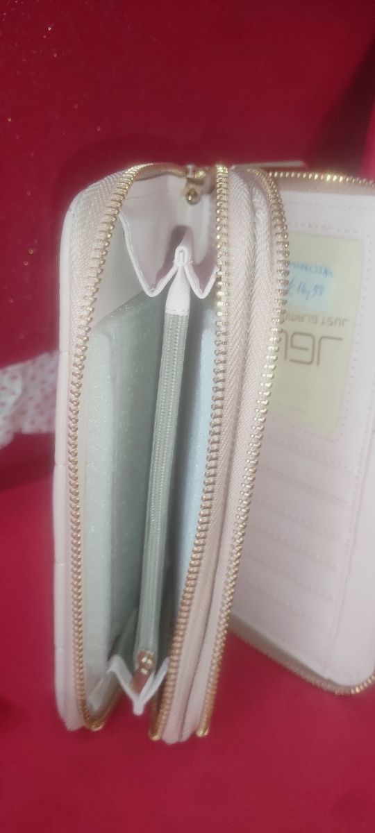 Portafoglio colore rosa cipria