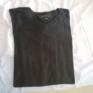 Jersey punto fino color negro talla S