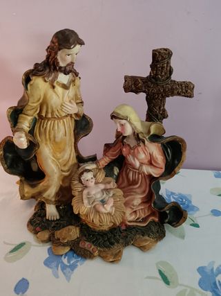 Statuetta sacra famiglia resina