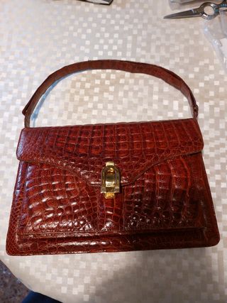 BOLSO PIEL COCODRILO AUTÉNTICO