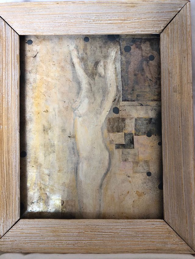 Acuarela original enmarcada. No litografia. 