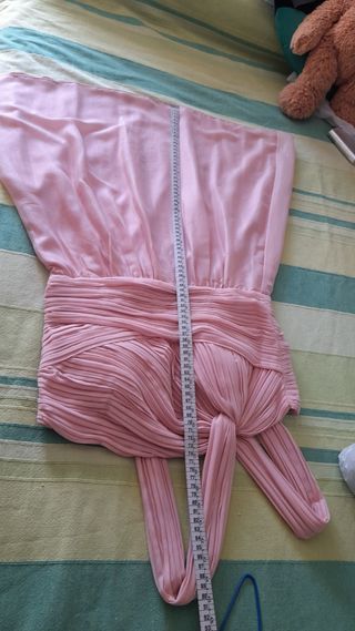 Vestido de fiesta rosa nude