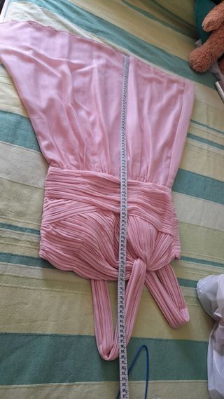 Vestido de fiesta rosa nude