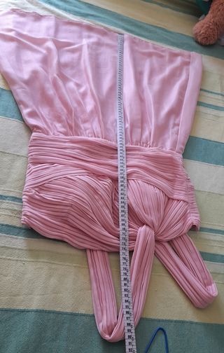 Vestido de fiesta rosa nude