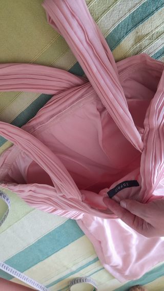 Vestido de fiesta rosa nude