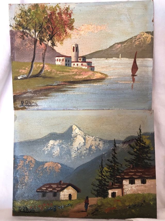 2 oleos originales años 50. Los 2 x 8!!!!!!!!