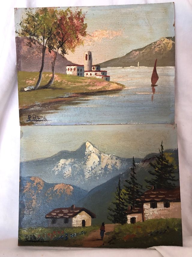 2 oleos originales años 50. Los 2 x 8!!!!!!!!