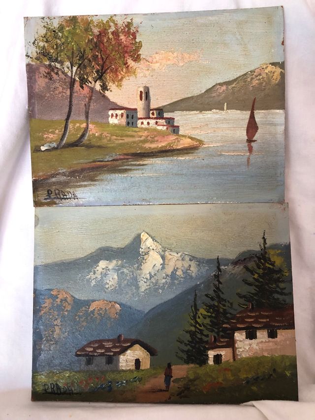 2 oleos originales años 50. Los 2 x 8!!!!!!!!