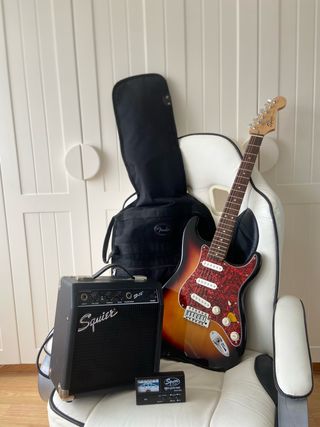 Set de guitarra eléctrica más aplicador y extras