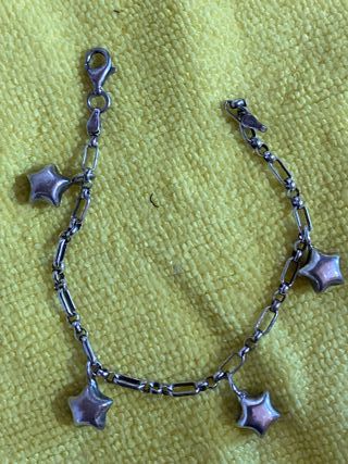 Bracciale vintage argento quattro stelline - four