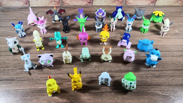 Figuras pokemon low poly