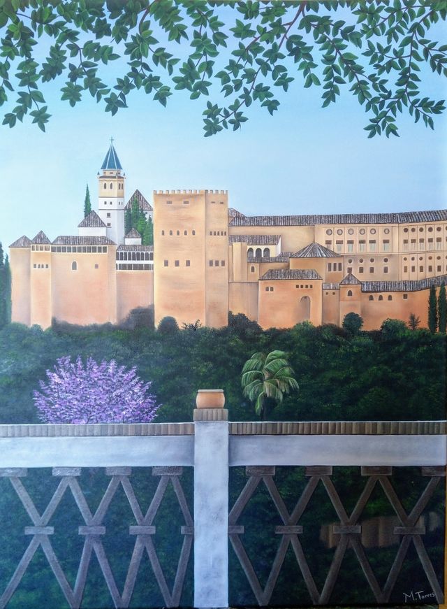 Cuadro Contemplando la Alhambra