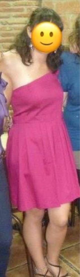 Vestido fiesta fucsia M