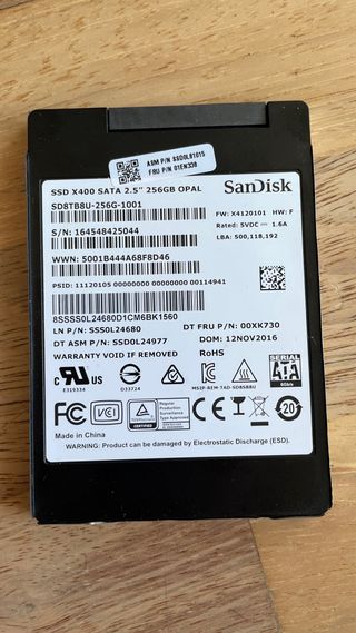 Disco duro SSD Sandisk x400 256gb
