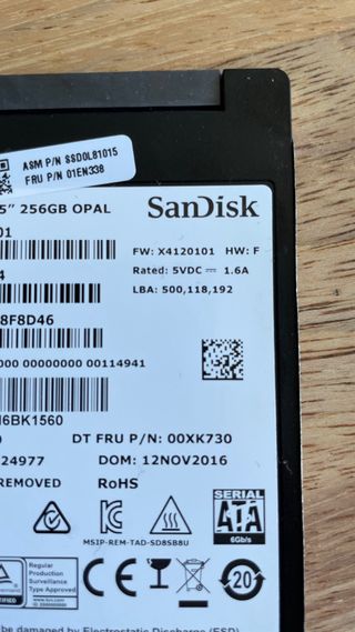 Disco duro SSD Sandisk x400 256gb
