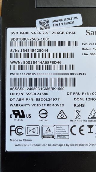 Disco duro SSD Sandisk x400 256gb