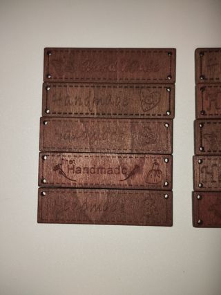 Targhette di legno, scritta HANDMADE