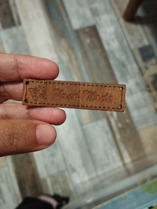 Targhette di legno, scritta HANDMADE