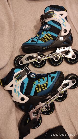 Patines en linea 3538 40.Con protecciones 50