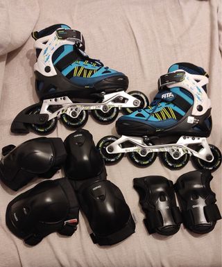 Patines en linea 3538 40.Con protecciones 50