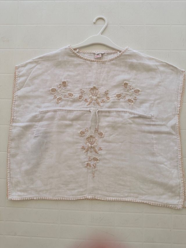 Kaftán niña lino y bordados Zara Talla 6