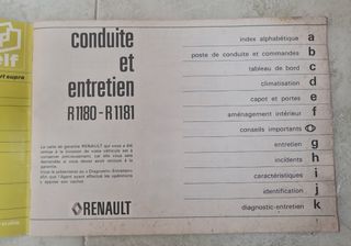 Manuale Renault 6 - Edizione Francese