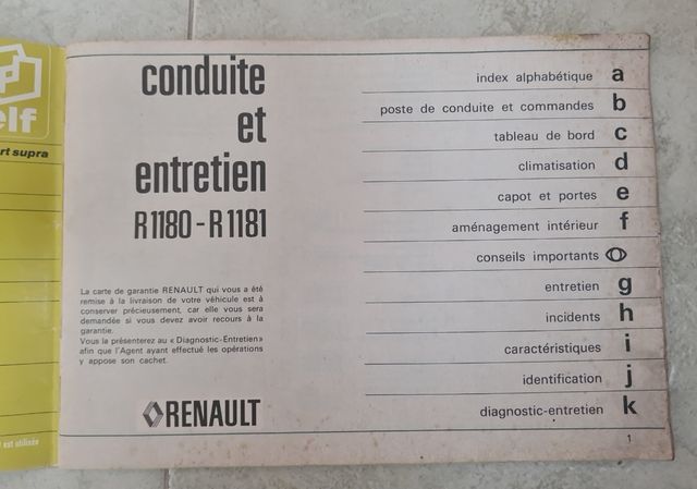 Manuale Renault 6 - Edizione Francese